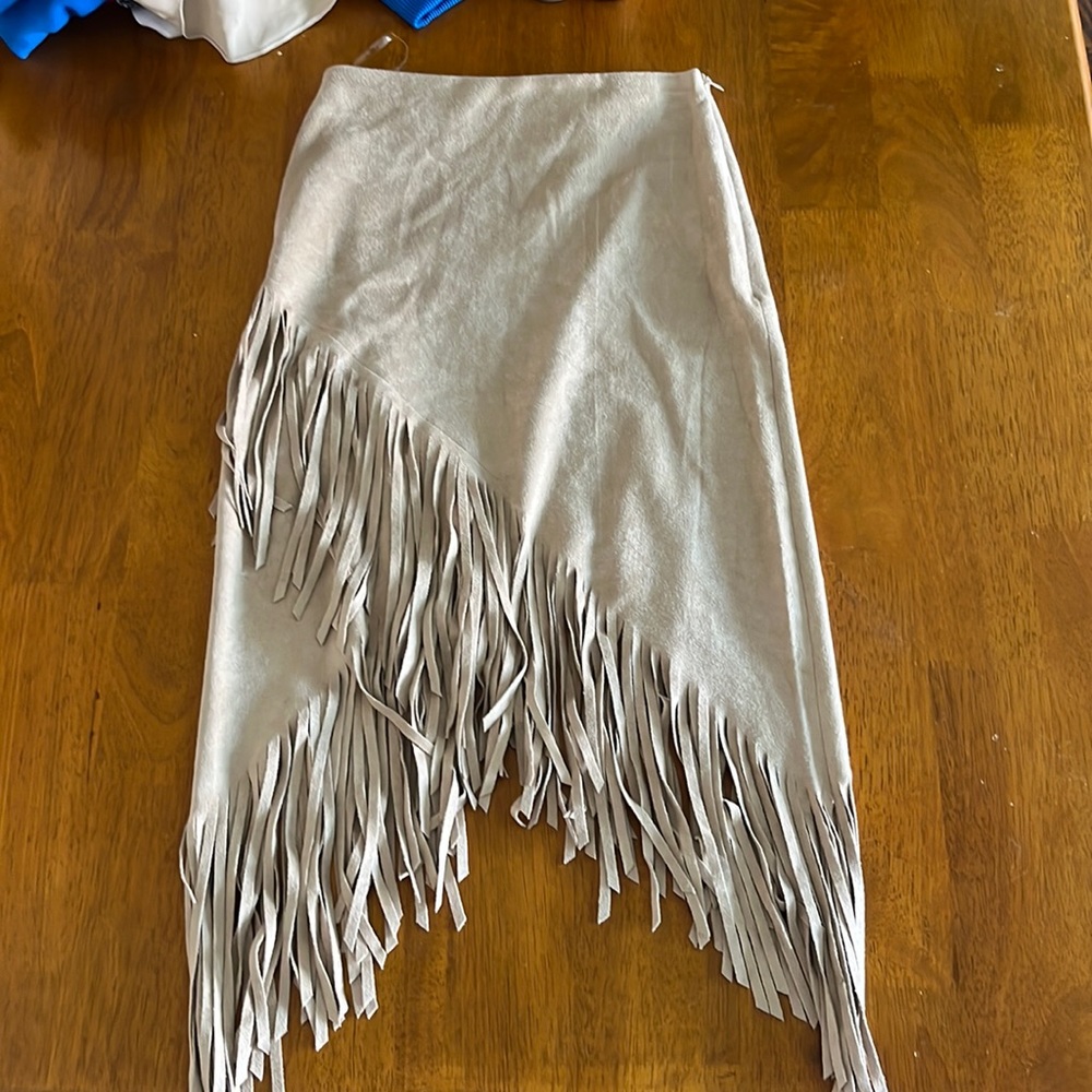 Aqua brand fringe skirt